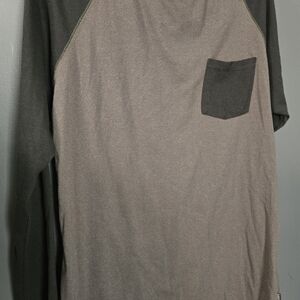 Men's Black and Gray Long Sleeve Shirt